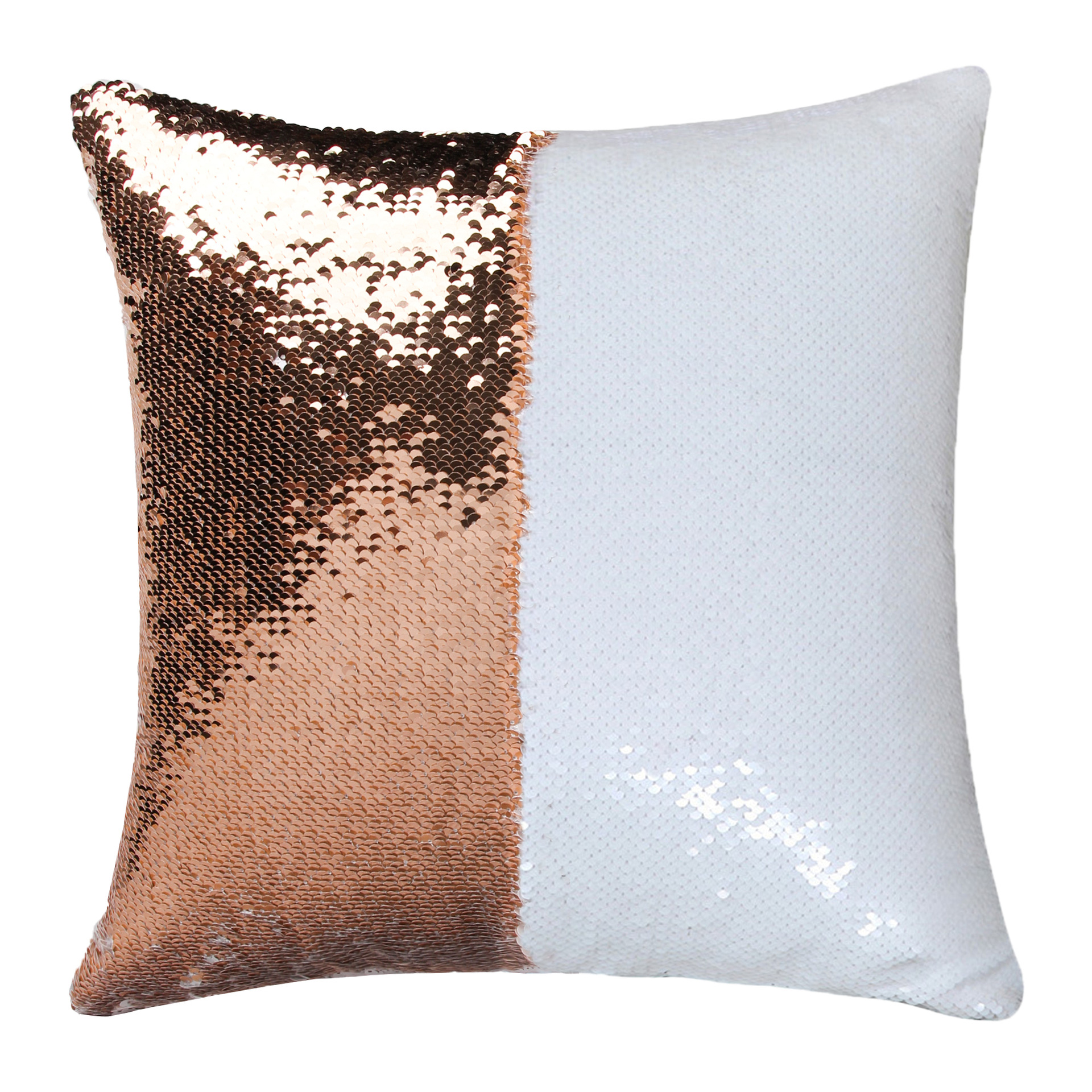 Personalized Photo Sequin Cushion Rose Gold