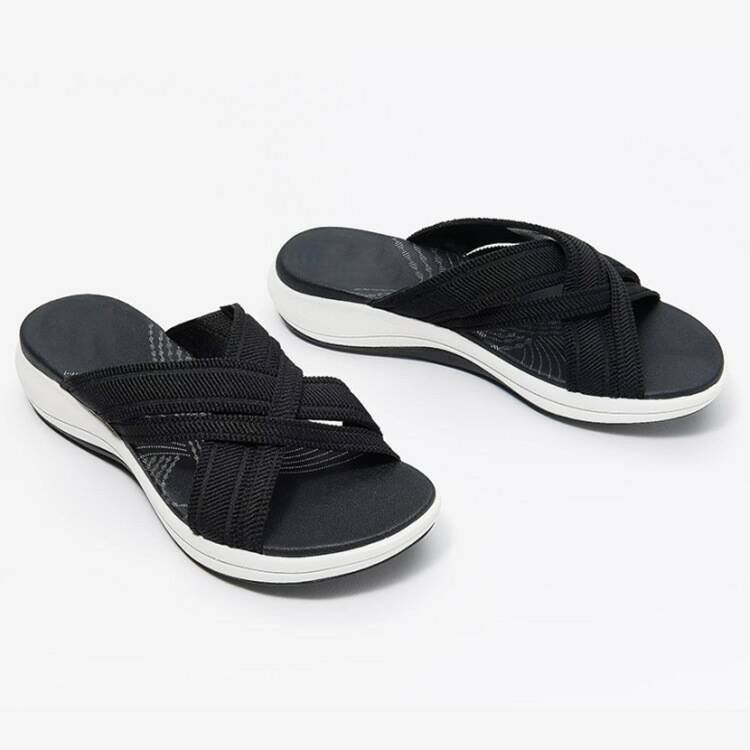 Women's Slip on Slip on Cloth Slippers Black - Shop at LoveMi