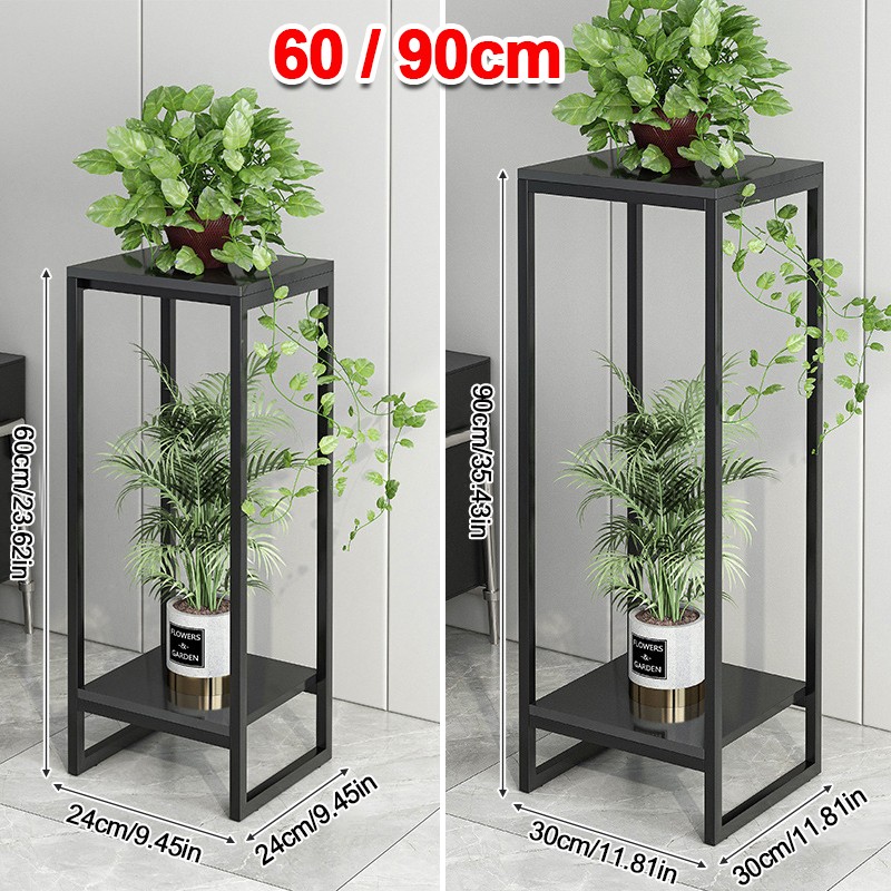 3ft Tall Metal Plant Stand Indoor Outdoor Garden Flower Pots Shelf Display Rack