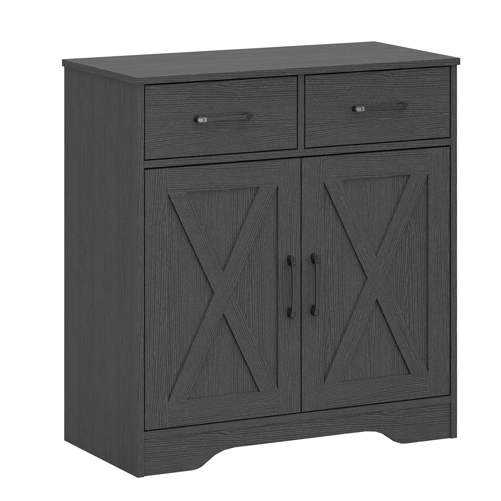 Wooden Storage Cabinet Rustic Organizer For Living Room Kitchen Free-Standing 2 — image 4