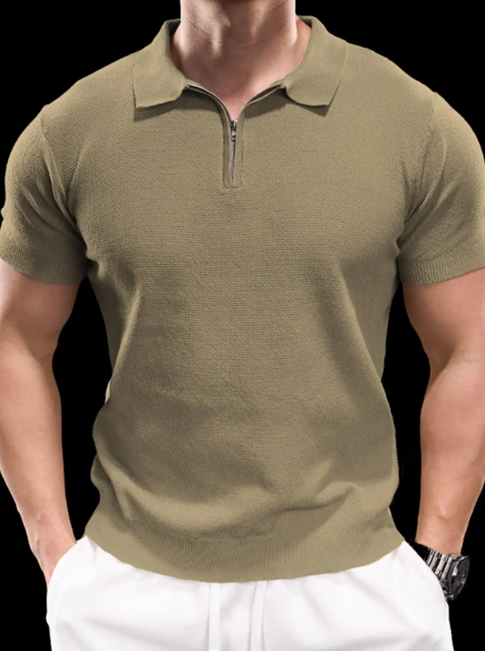 FlexKnit Active Knitted Zip Polo