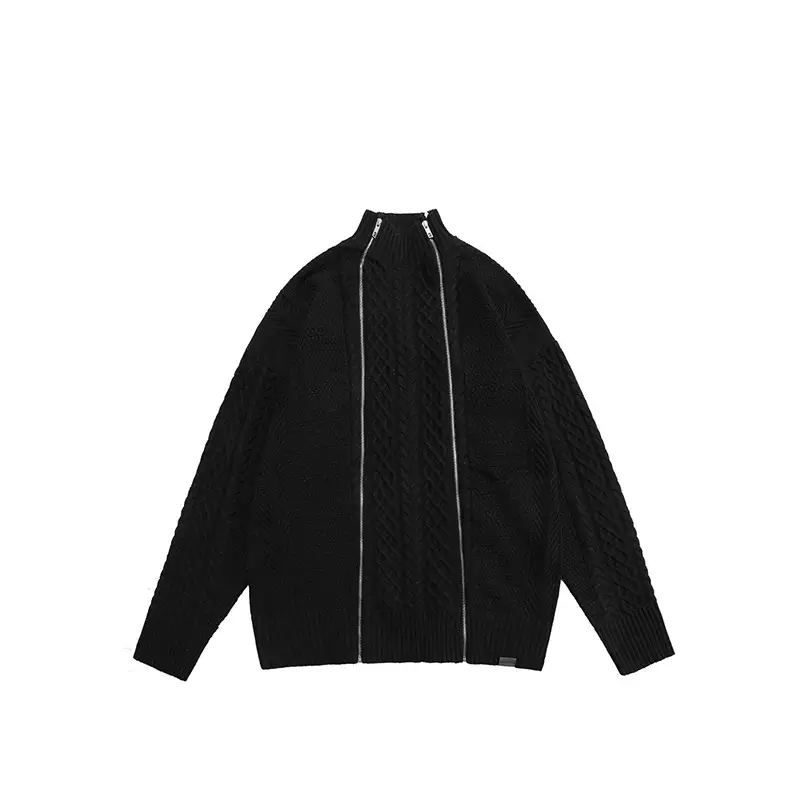 Retro Twist Pullover High Neck Fashion Sweater