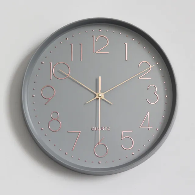 Wall Clock Simple Living Room Quartz Silent Grey - Shop at LoveMi