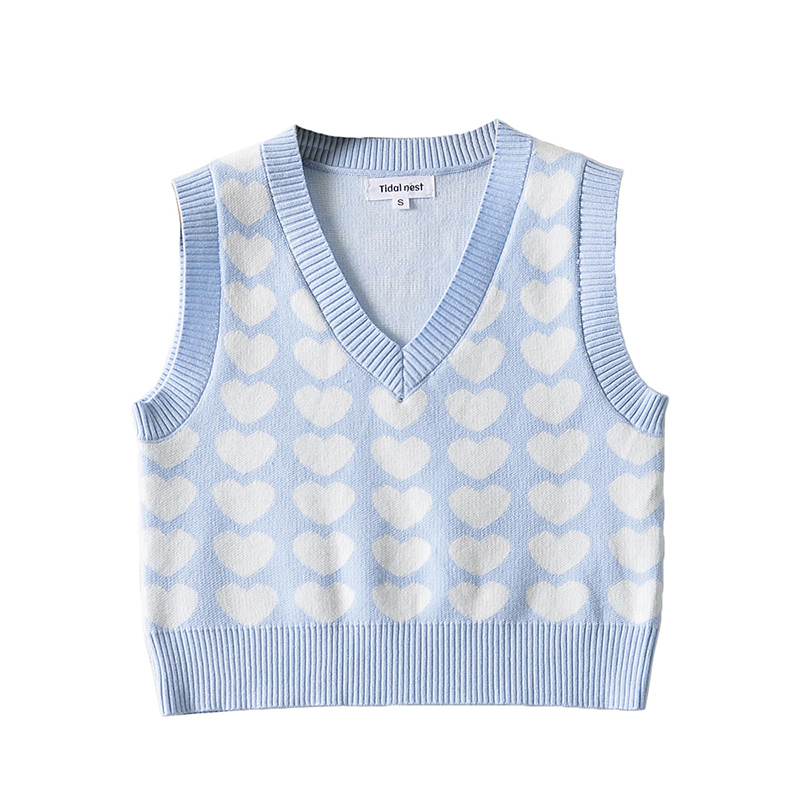 Title 1, Gilet en tricot brodé Love pour femmes, amincis...