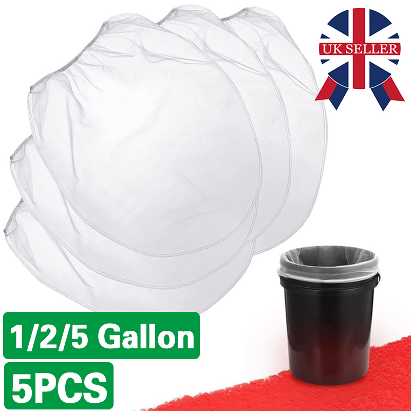 5 Bolsas Coladores para Pintura con Cierre Superior y Malla Filtro - imagen 1
