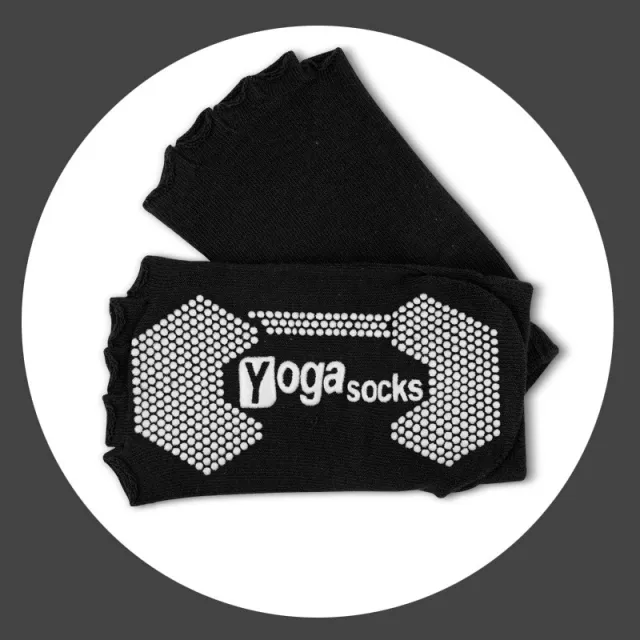 1pair Women Yoga Socks Anti slip Five Fingers Backless Cotton Silicone Non slip 5 Toe Winter Female Ballet Gym Foot Care Socks Style9 - Shop at LoveMi