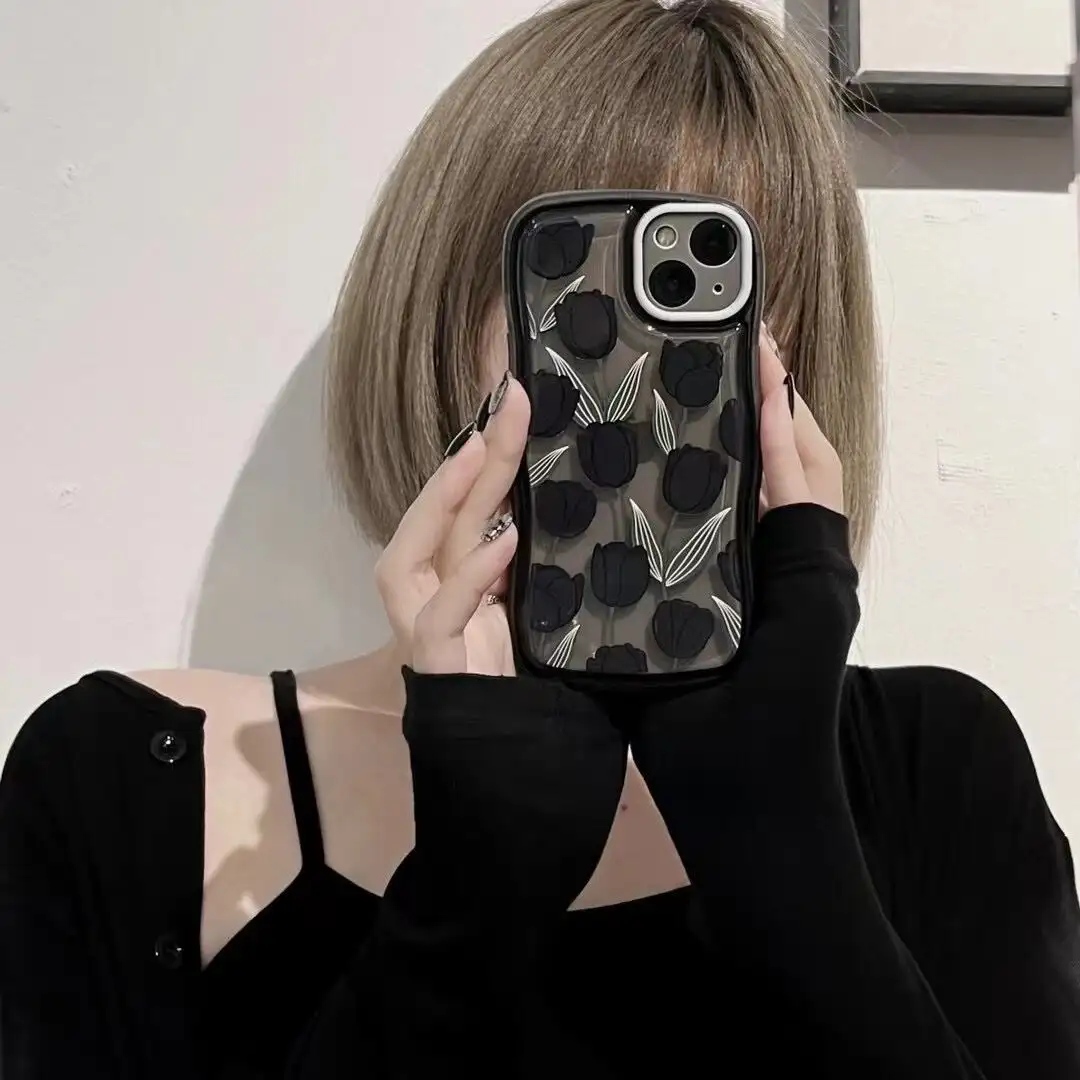 Wave Full Screen Tulip Phone Case Anti-fall