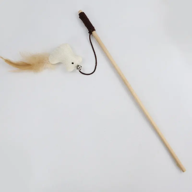 Teaser Feather Toys Kitten Funny Colorful Rod