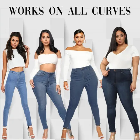 High Rise Waist Skinny Slim Fit Stretch Casual Basic