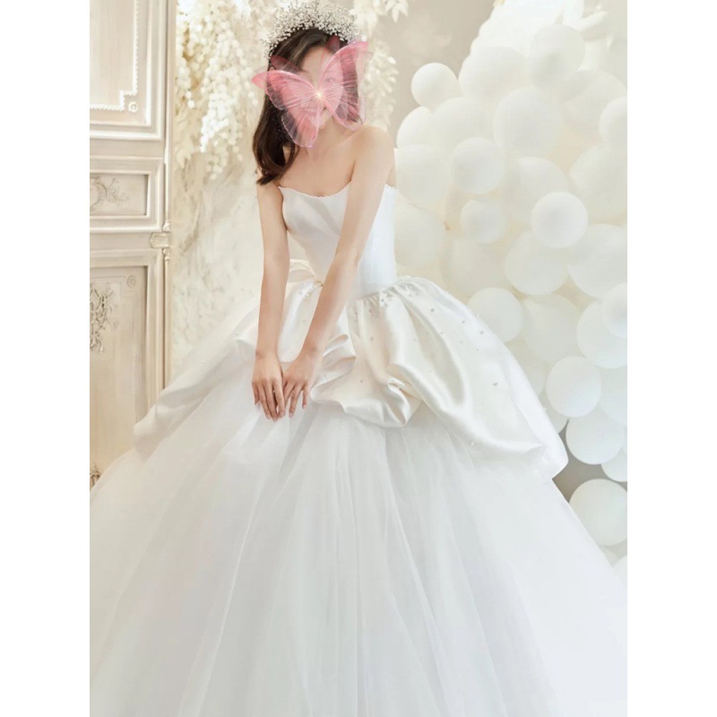 Satin Mesh Bridal Dress, picture 7 of 7