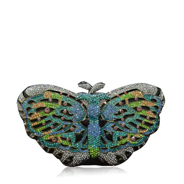 Women's Handmade Diamond Butterfly Shaped Chain Clutch - Shop at LoveMi