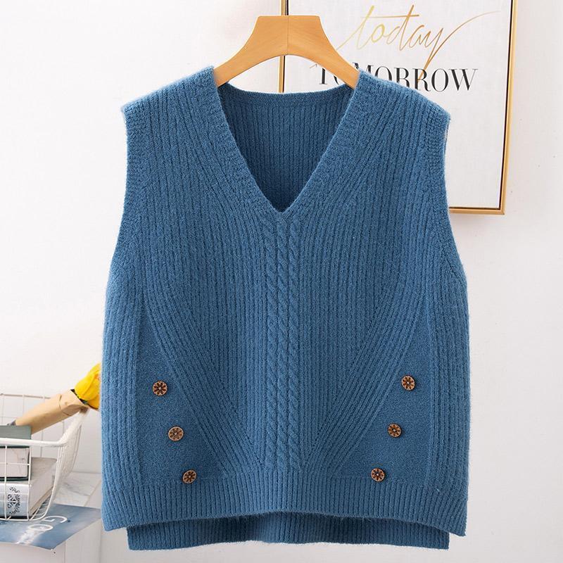 Title 9, Hem split pullover trui dames vest kraag klein ...