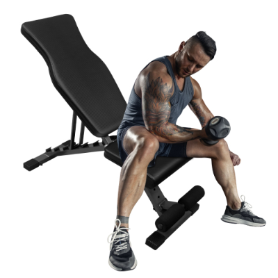 Banco de Pesas para Entrenamiento de Cuerpo Completo, Silla de Entrenamiento de Fuerza Ajustable, M - Imagen 8 de 8