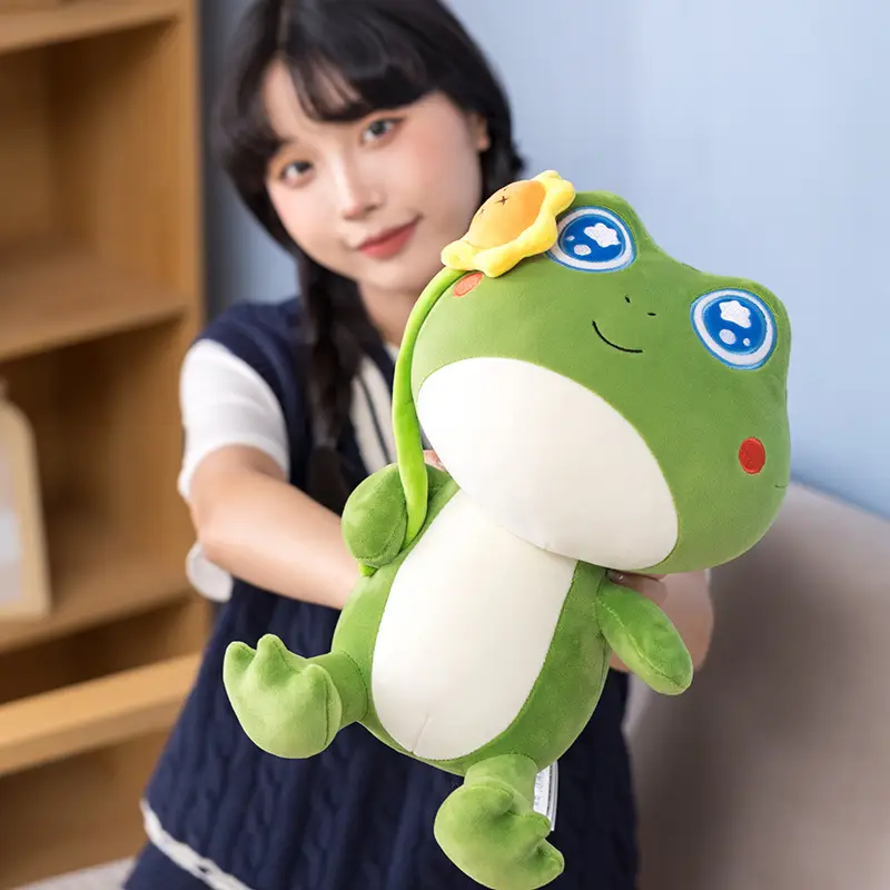 Room Decoration Cotton Down Pillow With Big Eyes Frog