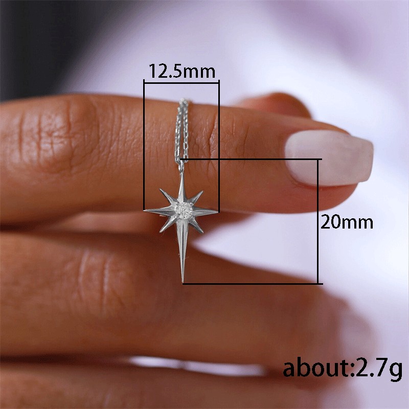 Sparkling Eightpoint Star Versatile Necklace