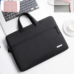 Men's And Women's Fashionable Lightweight Waterproof Briefcase - Black - View 1