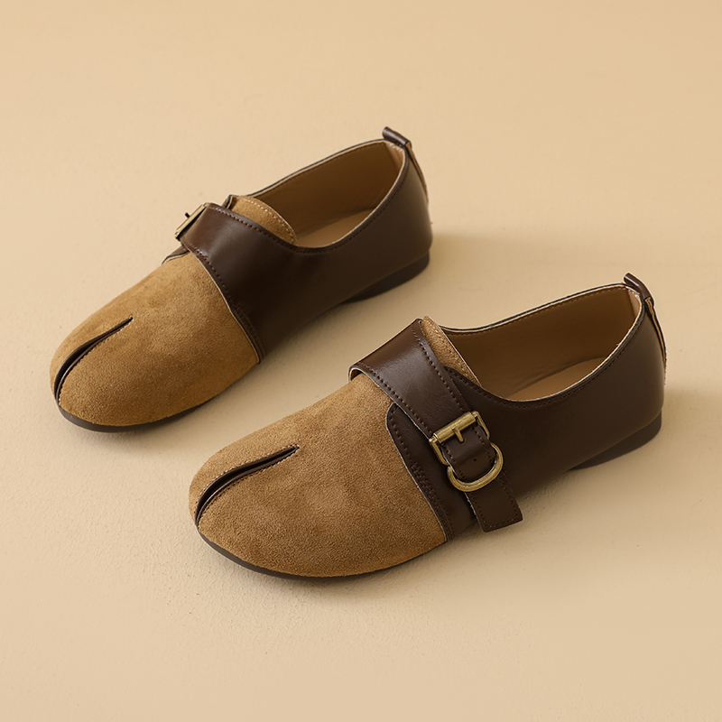 Suede Tabi Toe Monk Strap Flats, picture 5 of 5