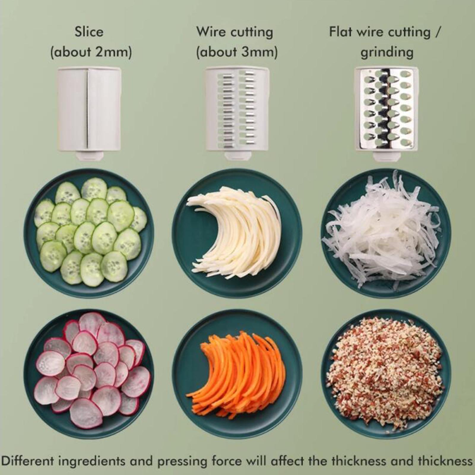 Multifunction Vegetable Cutter Slicer Hand Rotary Grater Shredder Roller N Q1Q4 2