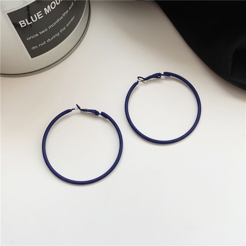 Temperament Simple Retro Geometric Round Circle Earrings