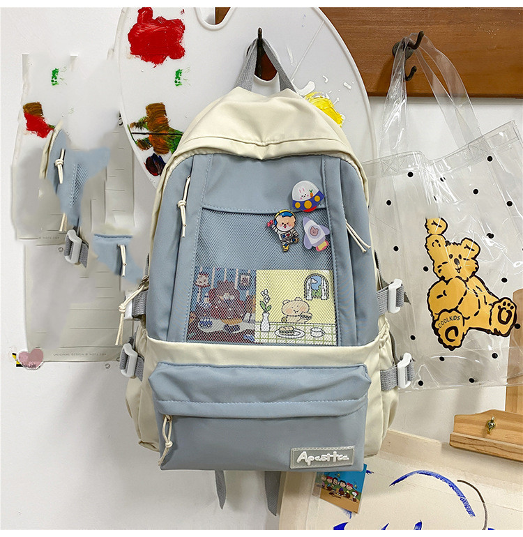 Large Capacity Girl Backpack Blue - Shop at LoveMi