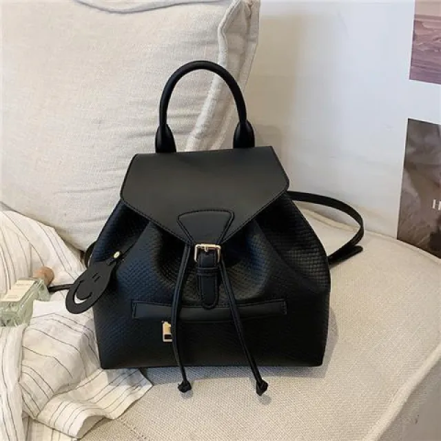 Bag Female Backpack Large Capacity Color Bump Student School Bag Black - Shop at LoveMi