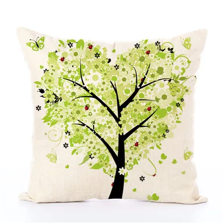 Linen Pillow Money Tree Cushion with Pillow