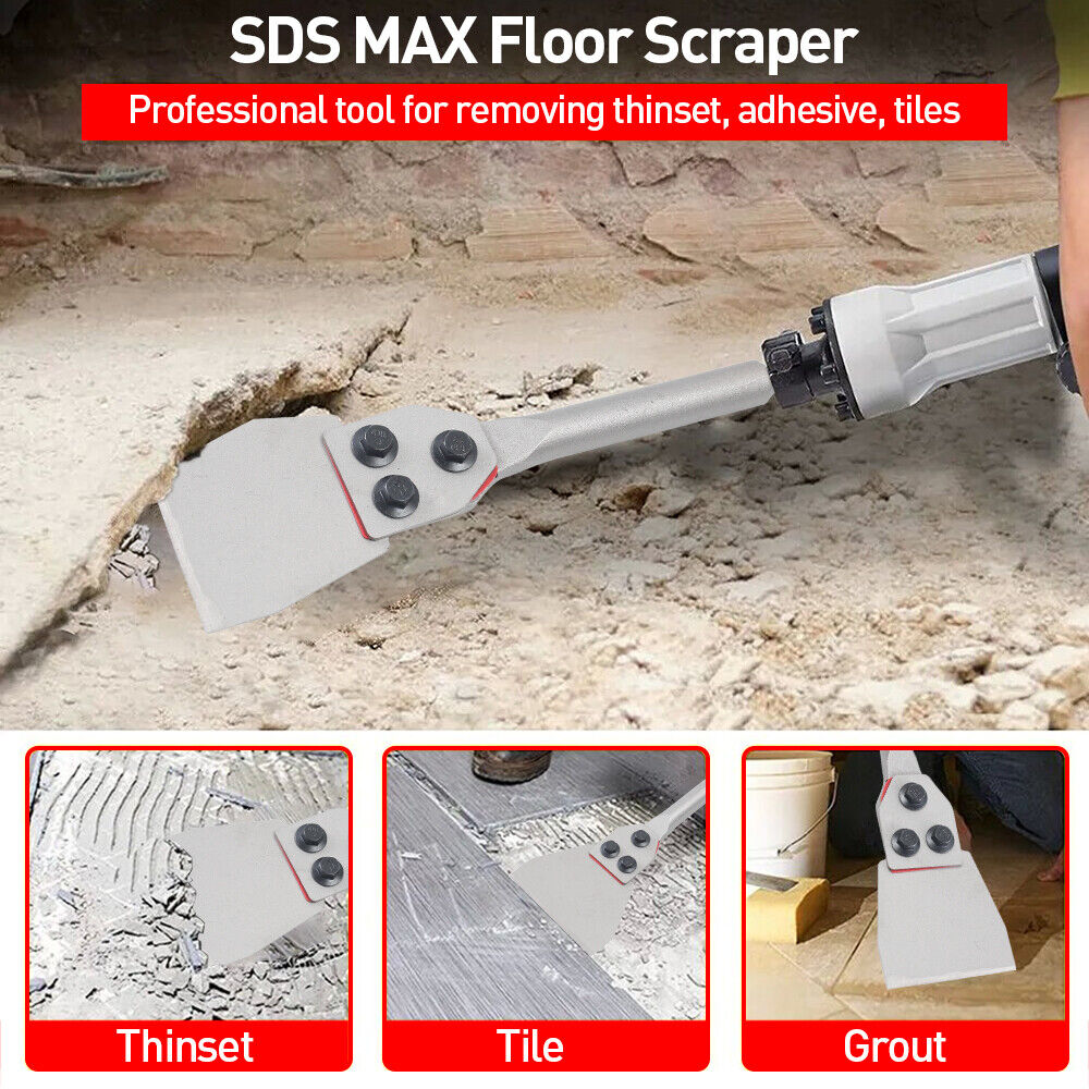 125 X300mm Floor Chisel Blade Render Remover Tile Glue Scraper Drill Bit