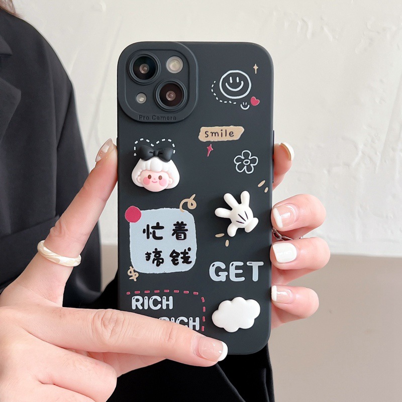 Cartoon New Year Doll Silicone Skin Phone Case