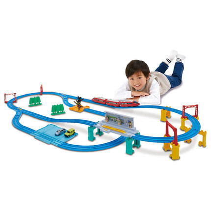 American Three-section Electric Train Deluxe Track Set