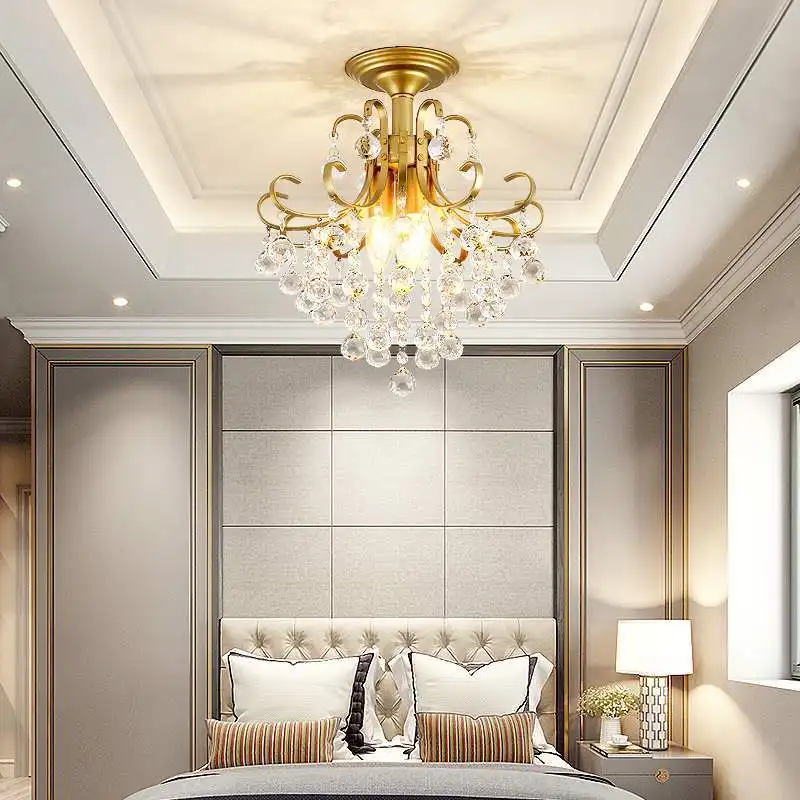 European Light Luxury Small American Restaurant Crystal