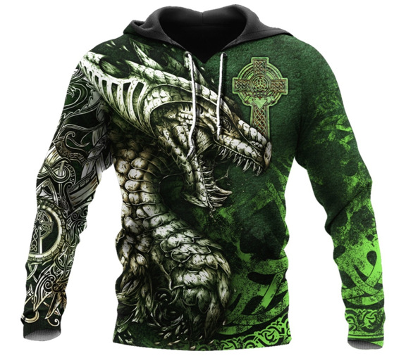 سويت شيرت رجالي عصري بطبعة حيوانية لفصل الخريف