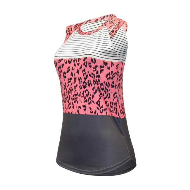 Printed Round Neck Sleeveless Patchwork Casual Tank Top - Shop at LoveMi