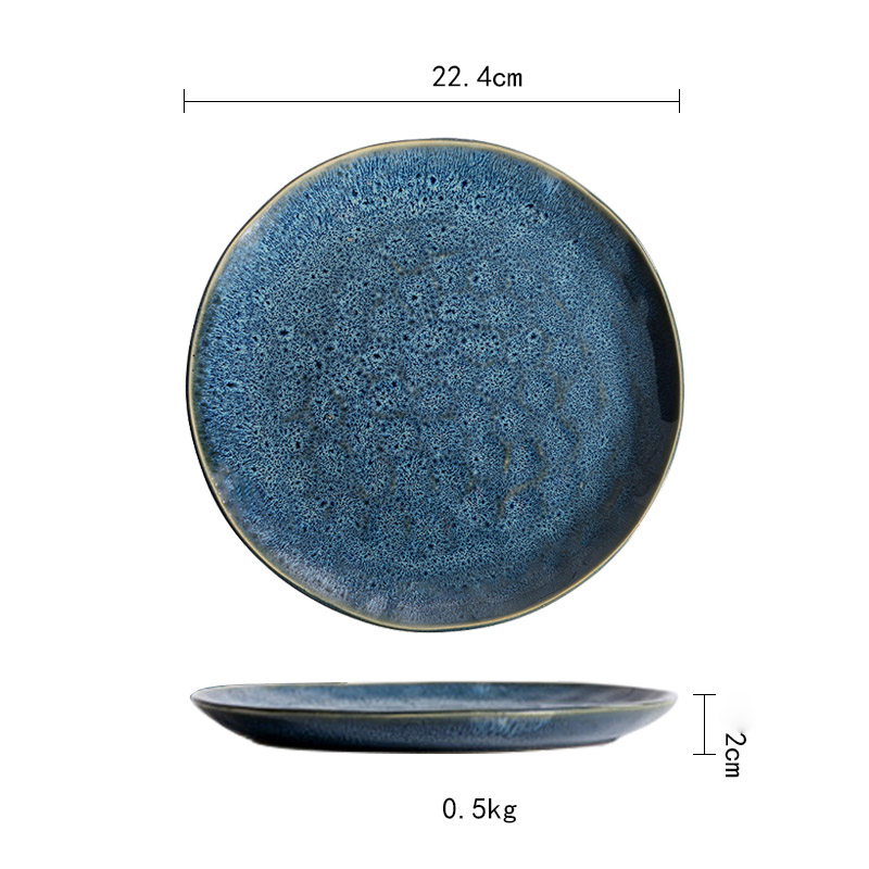 Blue glaze hammer pattern