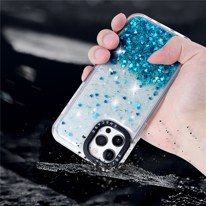 Glitter Drop Glue Mobile Phone Shockproof Back Case - Image 2