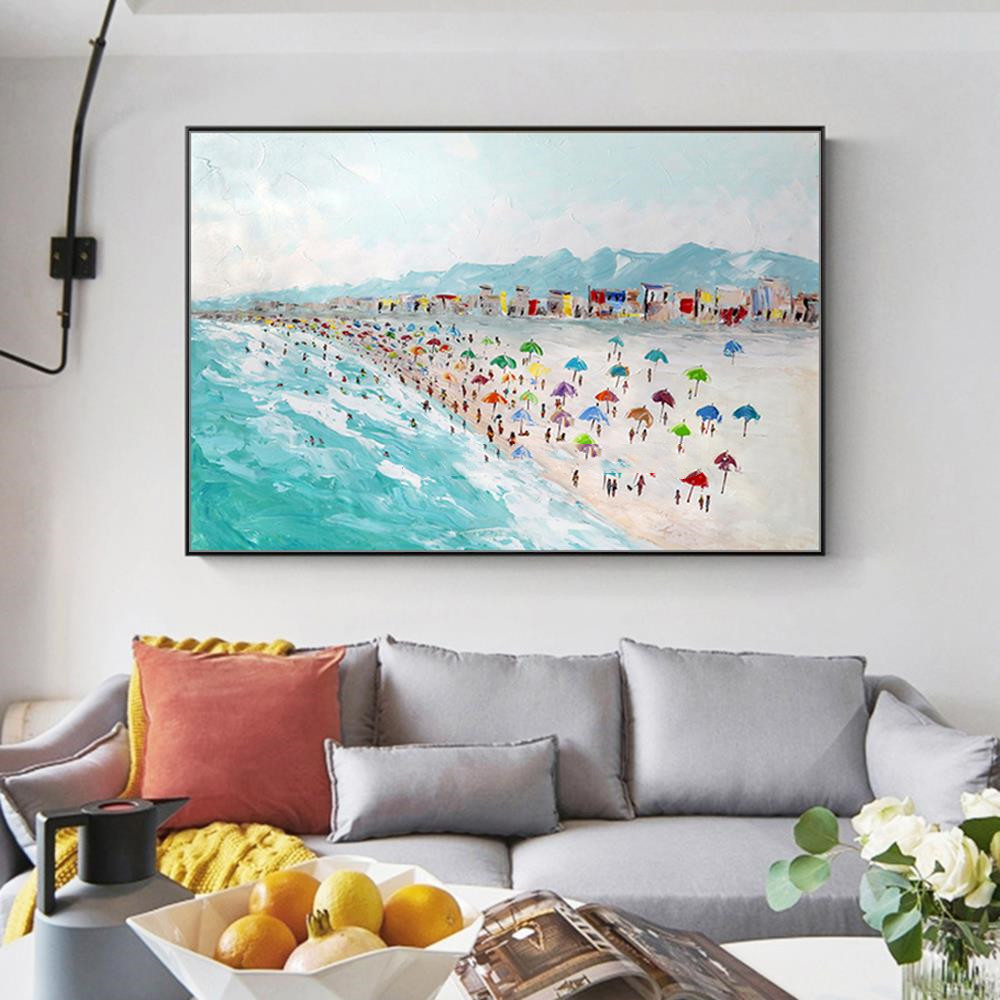 Beach Oil Canvas Wall Art, picture 4 of 12