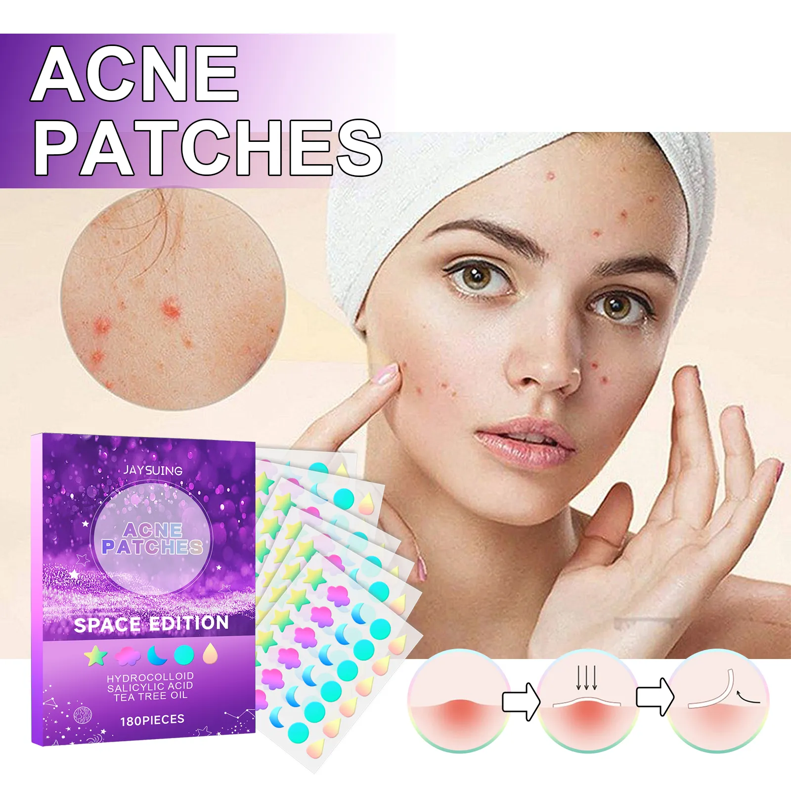 Space Edition Acne Patches, Hydrocolloid Pimple Patches