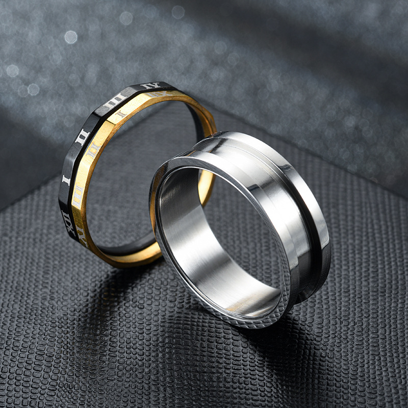 Title 1, Fashion OL Stainless Steel Roman Numeral Ring