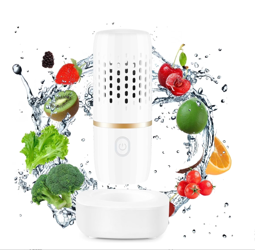 Capsule Wireless Fruit Vegetable Purifier Cleaner, OH-ion Food Purification Machine For Meat Rice Seafood Tableware Disinfection