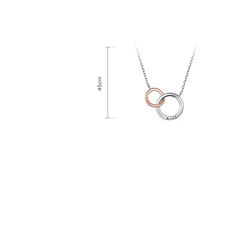 Geometric Necklace Mature Style Rose Gold Plated Clavicle Chain