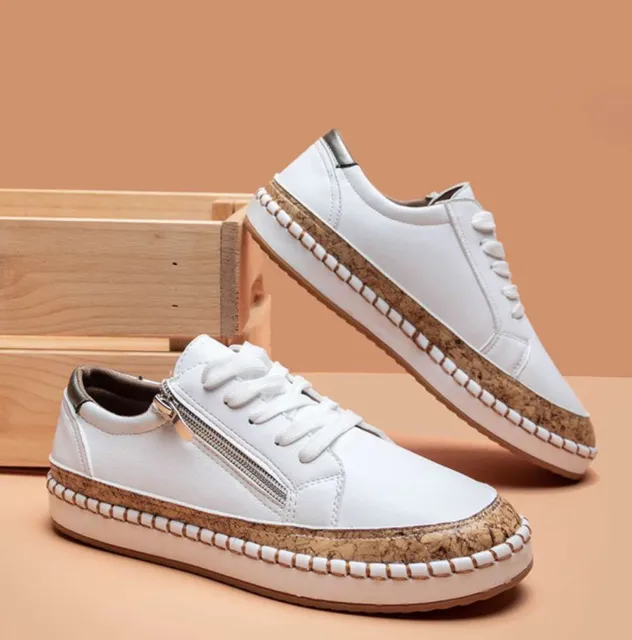 Fisherman Shoes Leisure Sports Leather Flat Loafers - White