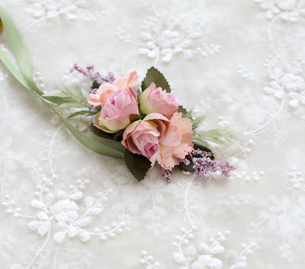 Pink wrist flower