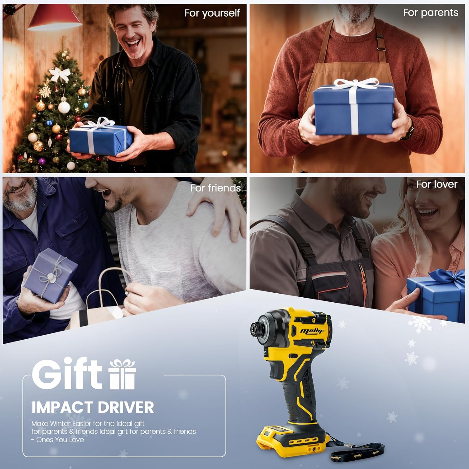 Mellif 14-Inch Impact Driver For 20V 60V Max Batteries, Tool Only, 2212 In-lbs