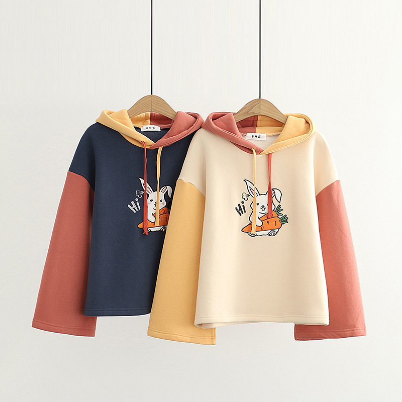 Title 3, Carrot Bunny Color Block Hoodie