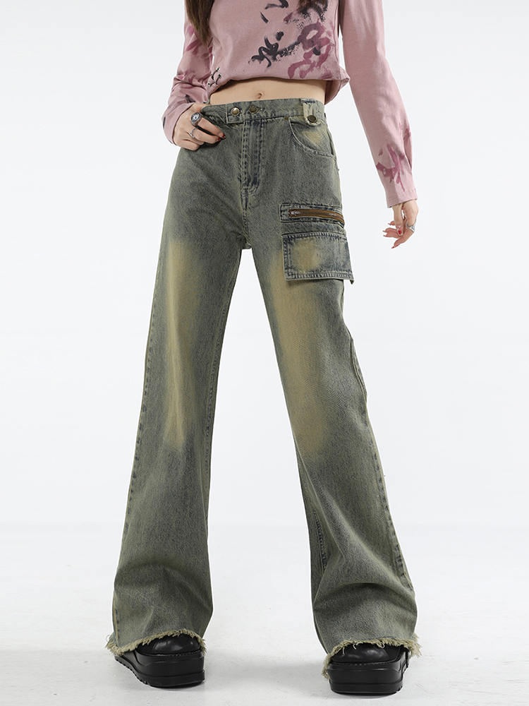 Title 4, Damen Jeans im Vintage-Stil in Blau