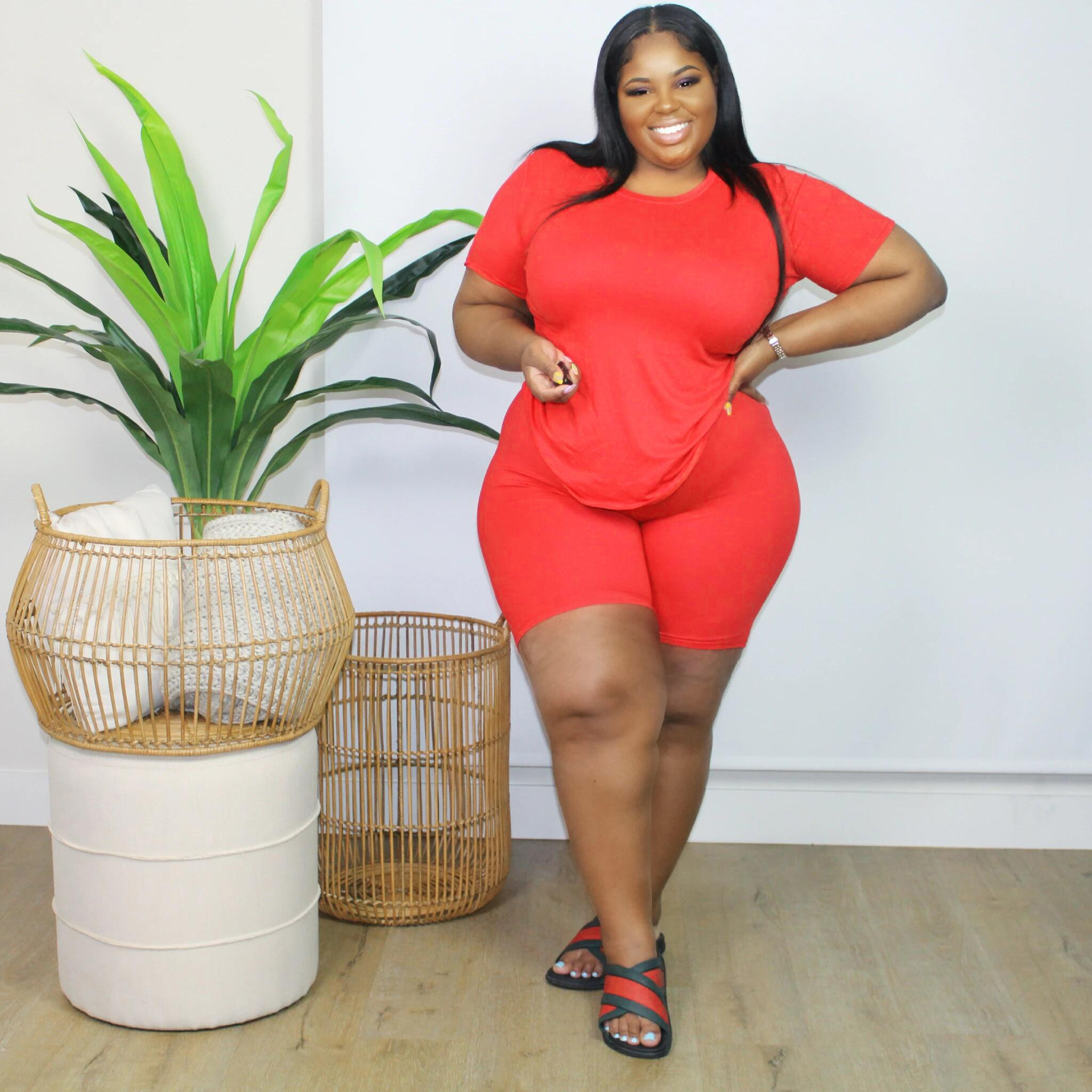 Plus Size Women's Fashion Sports And Leisure Suit Two-piece