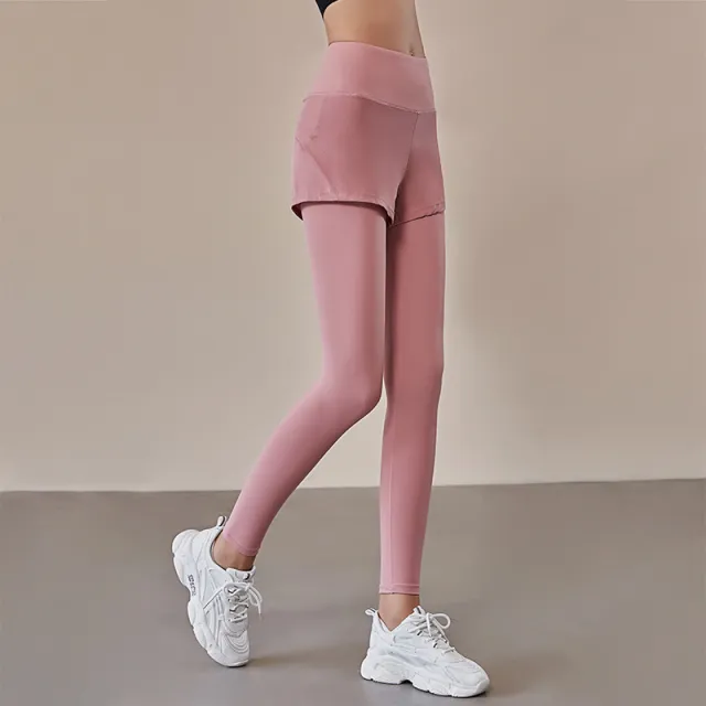 Peach Fitness Pants Running Training Sports Bottoming Leggings Pink - Shop at LoveMi