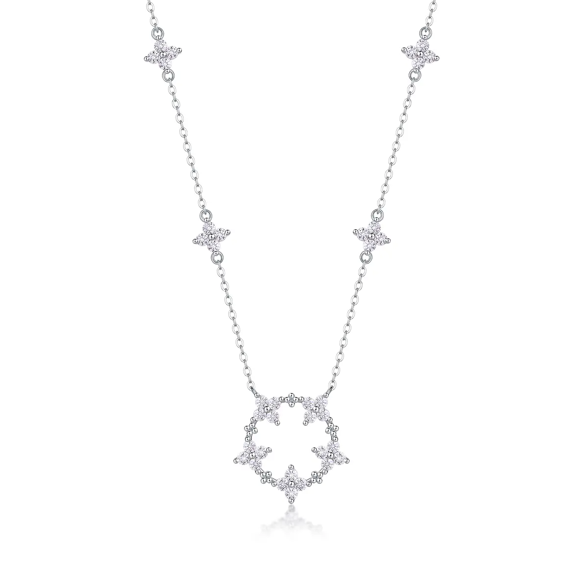 1Iris - A Fashionable And Luxurious Diamond Jewelry Pendant Set With Moissanite S925 Sterling Silver And Platinum Plating Prohibit Tk Sales