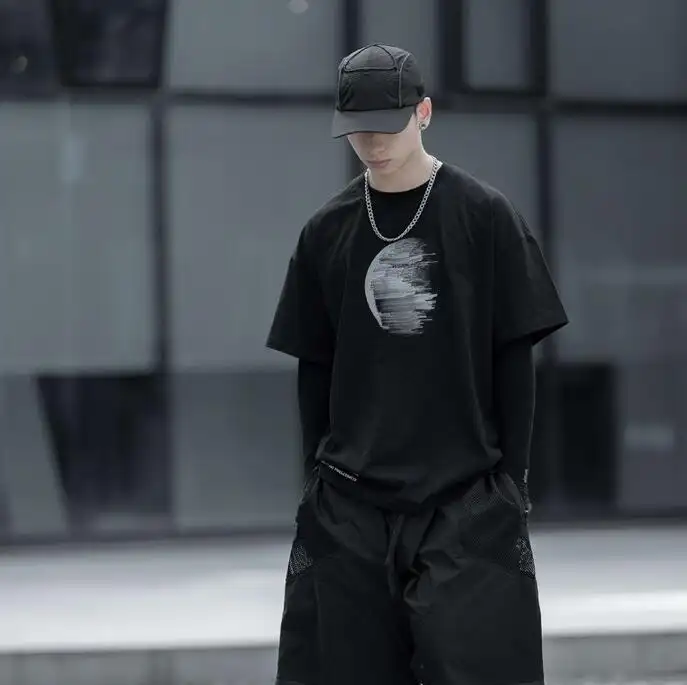 Fashionable And Simple Men's Loose Cotton Short-sleeved T-shirt