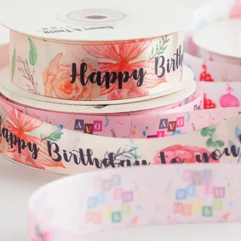 Color Heat Transfer Craft Ribbon Balloon Cake Packaging Gift
