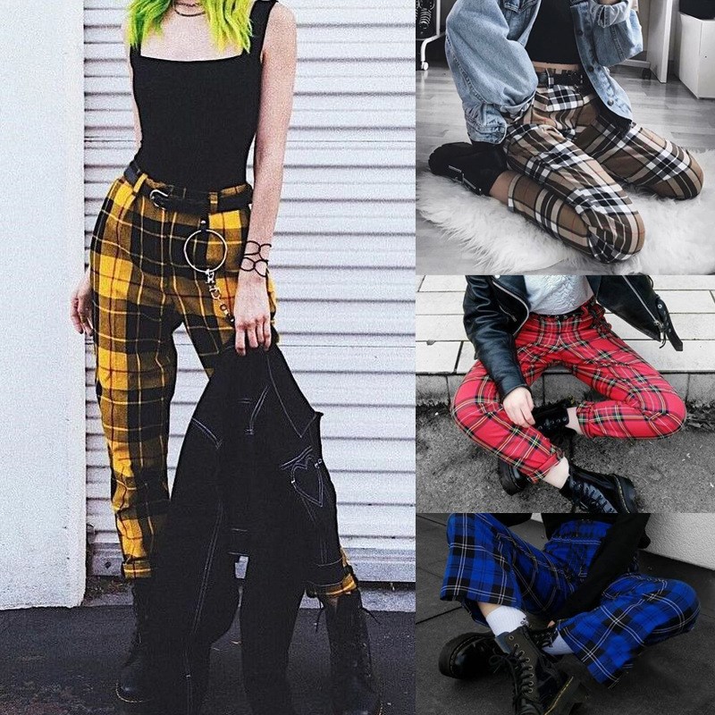 Title 4, Retro Plaid Ladies Casual Pants